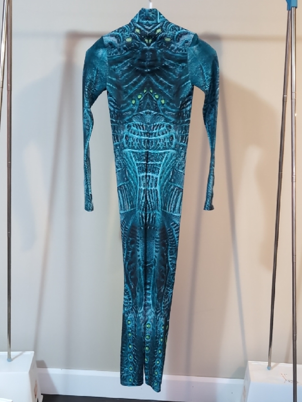 Candy Catz Rave Alien Patterned Full-Body Jumpsuit - Picture 3 of 3
